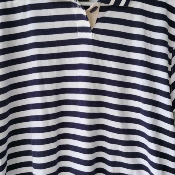 Pierre Cardin Women's Striped Polo Shirt - Blue and White - Picture 5 of 8